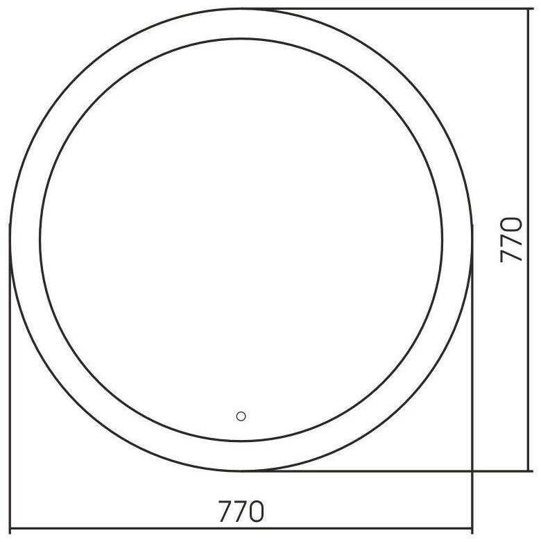 Зеркало настенное Abber 77x77 см купить,NaN