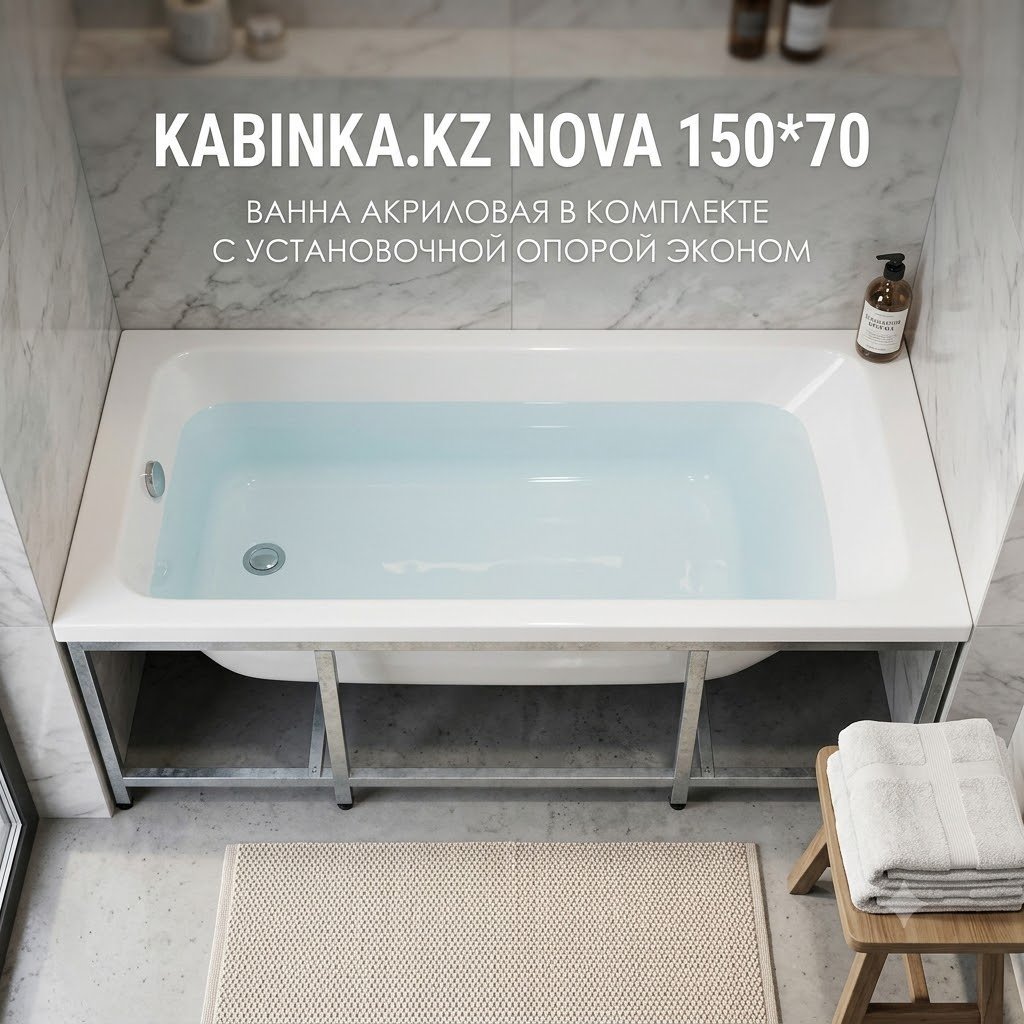 Ванна KABINKA.KZ Nova 150x70 см, акрил купить,124900