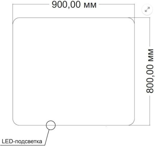 Зеркало настенное Vincea 90x80 см