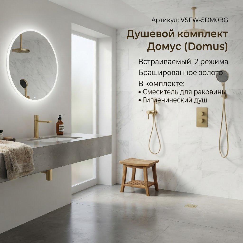 Vincea душевой набор (гарнитур) VSFW-5DM0BG купить,683800
