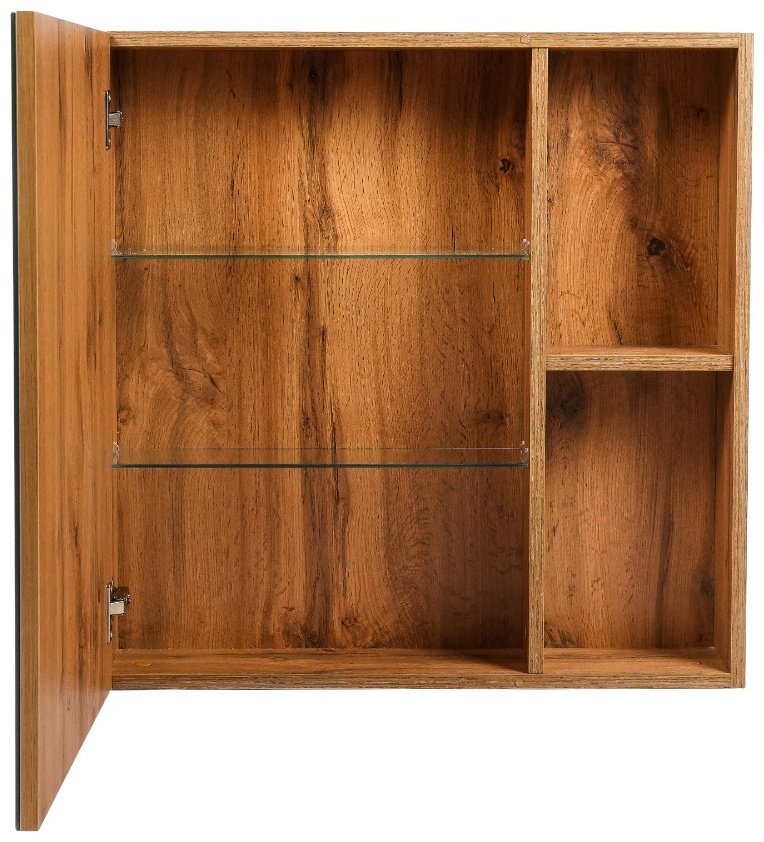 Шкаф зеркальный навесной KABINKA.KZ VBOS60-ZSH, 60x16x70 см, коричневый купить,NaN