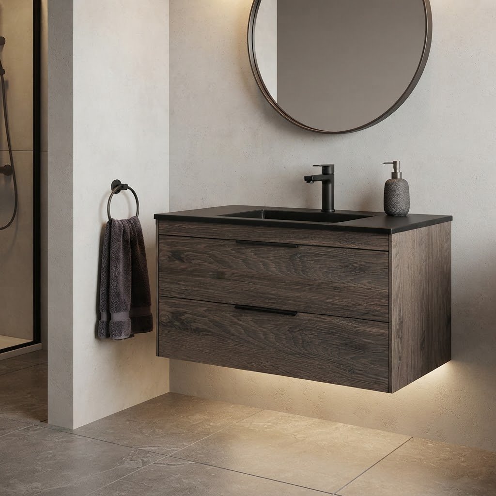 Тумба без раковины KABINKA.KZ Chiara 1000, 99x47.5x47.6 см, коричневый - ForteMarket Тумба без раковины KABINKA.KZ Chiara 1000, 99x47.5x47.6 см, коричневый купить,NaN