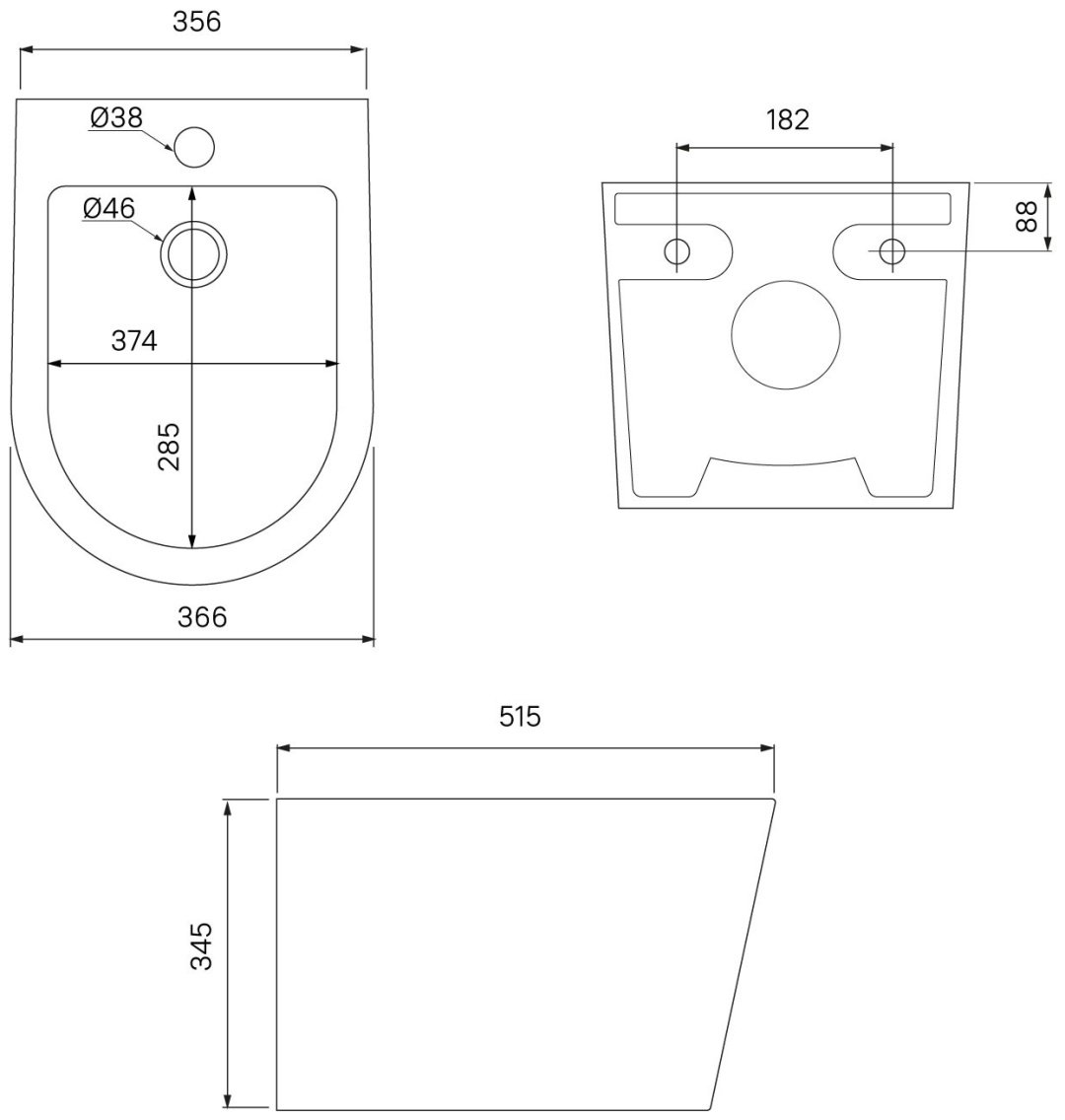 IDDIS биде CALIPSO CALRW02i82, санфарфор купить,141400