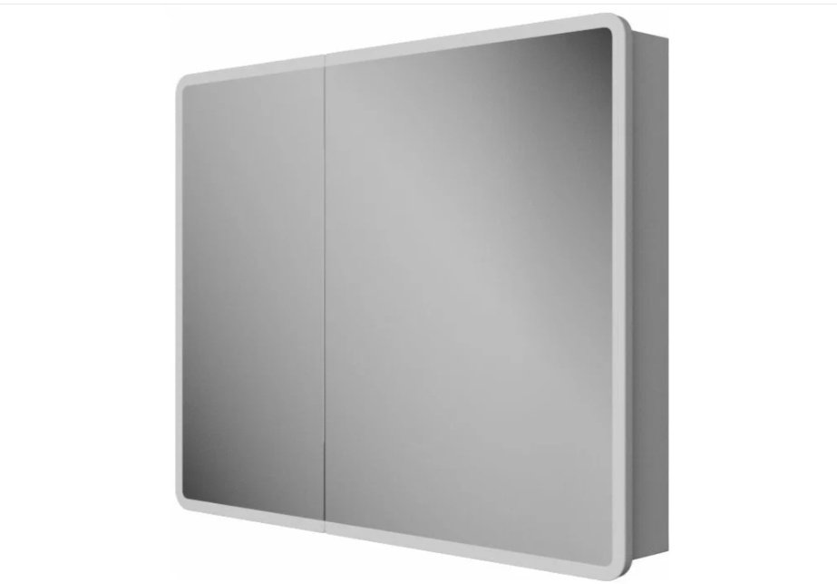 Шкаф зеркальный навесной KABINKA.KZ Bau Stil, 100x15x80 см, белый купить,NaN
