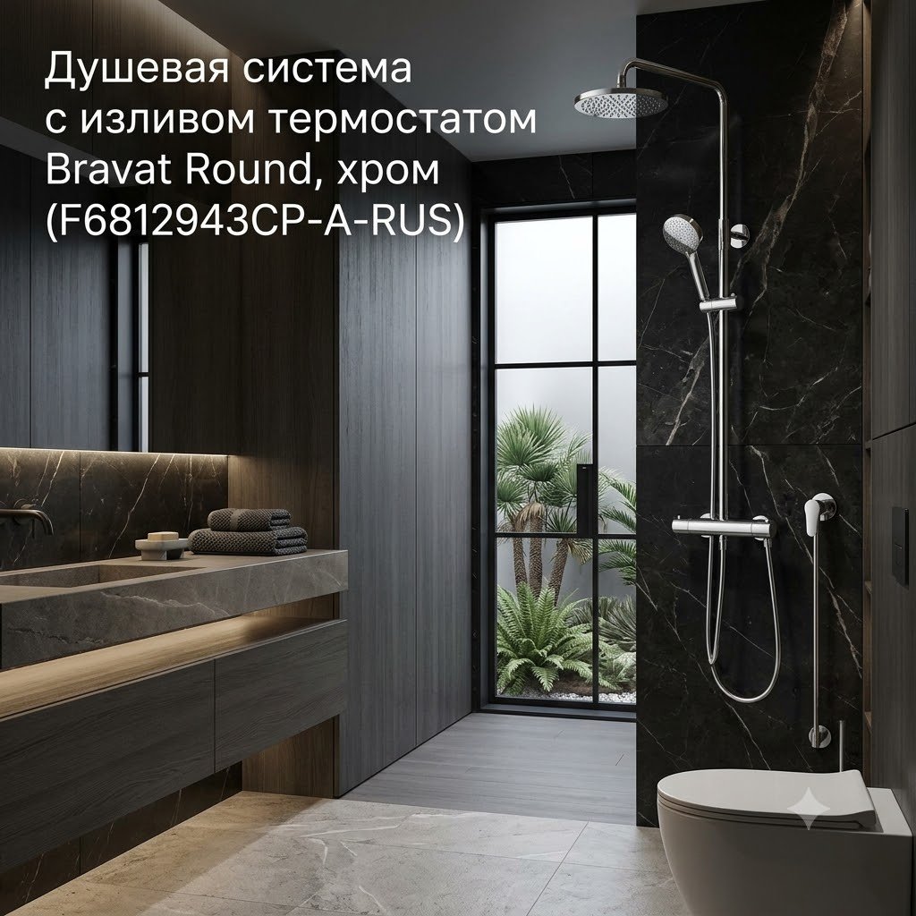 BRAVAT душевой набор (гарнитур) F6812943CP-A-RUS купить,136710