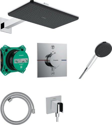 Hansgrohe душевой набор (гарнитур) Raindance Alive Q 2462000 с термостатом, абс-пластик