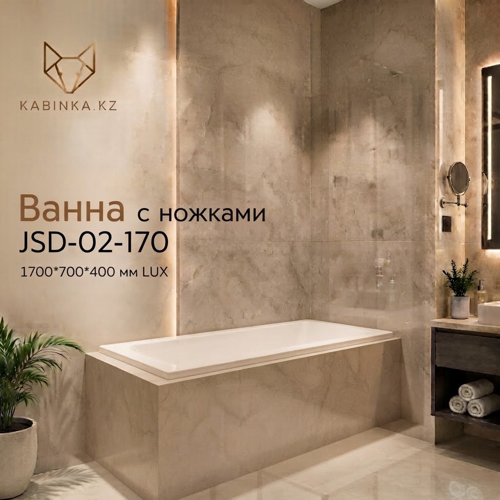 Ванна KABINKA.KZ JSD-02-170 LUX 170x70 см, акрил купить,67552