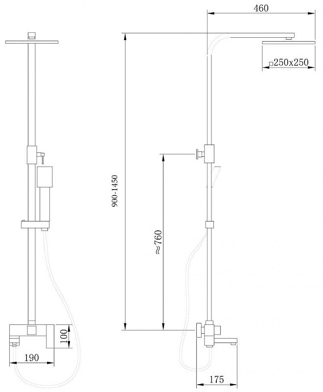 Abber душевой набор (гарнитур) Daheim AF8216L купить,317100