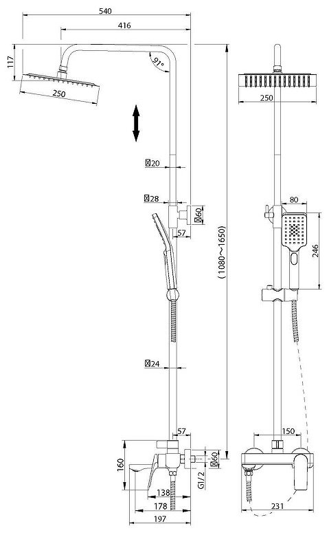 Grossman душевой набор (гарнитур) Cosmo 500.K35.02.120 купить,NaN