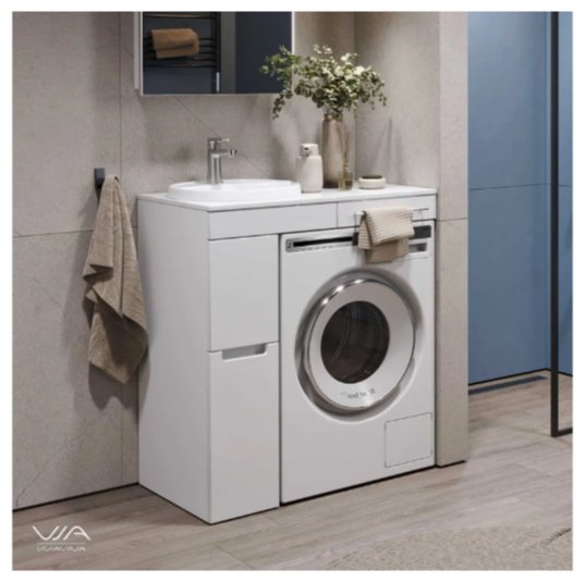 Тумба без раковины KABINKA.KZ Cosmetic 85, 85x96.1x50 см, белый купить,NaN