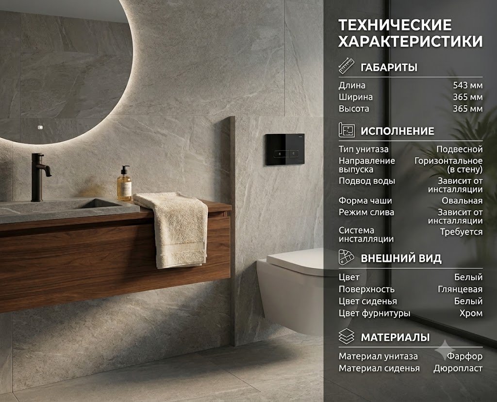 Унитаз Grohe 102510SH00, санфарфор
