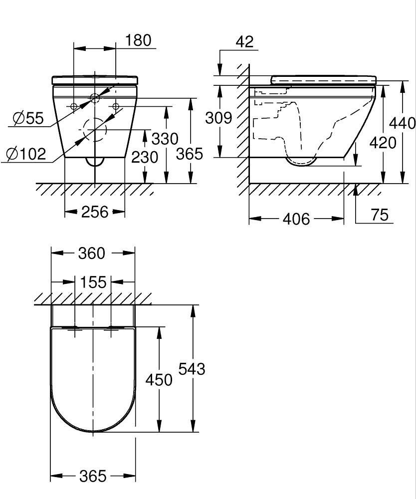 Унитаз Grohe 102510SH00, санфарфор купить,247380