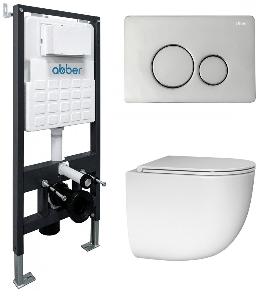 Унитаз с инсталляцией Abber AC1132TC-AC0105-AC0121, санфарфор купить,313000