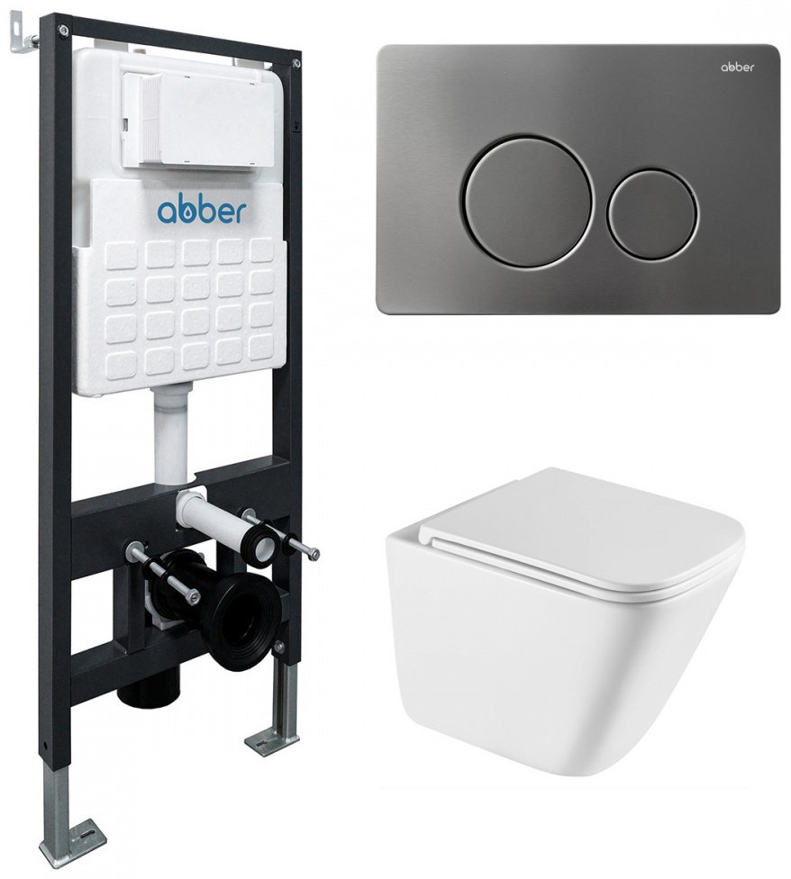 Унитаз с инсталляцией Abber AC1219TC-AC0105-AC0121NG, санфарфор купить,261500