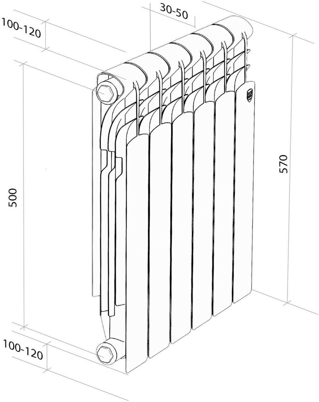 Радиатор Royal Thermo секционный K0000188579 алюминиевый, кол-во секций: 10 купить,84800