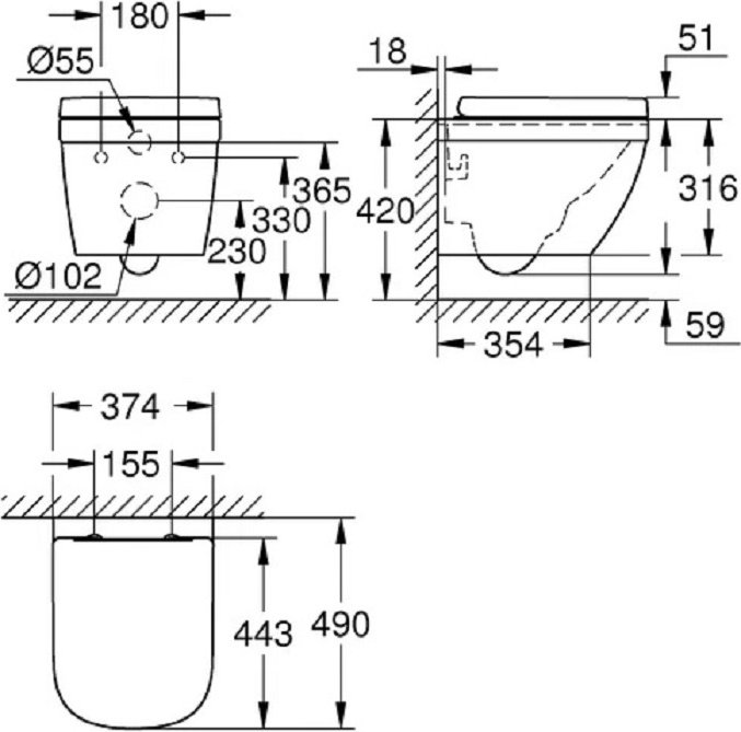 Унитаз Grohe 39693000, санфарфор купить,269600