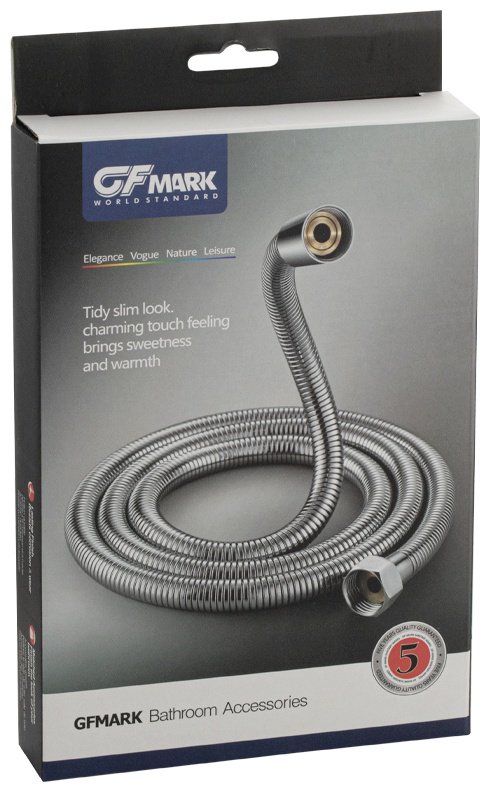 Шланг для душа GFmark металлическая оплетка, 120 см, подключение 1/2x1/2 купить,NaN