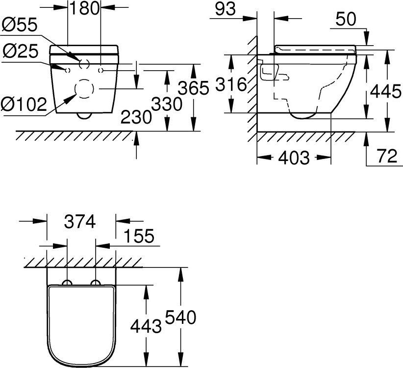 Унитаз Grohe 39703000, санфарфор купить,284800