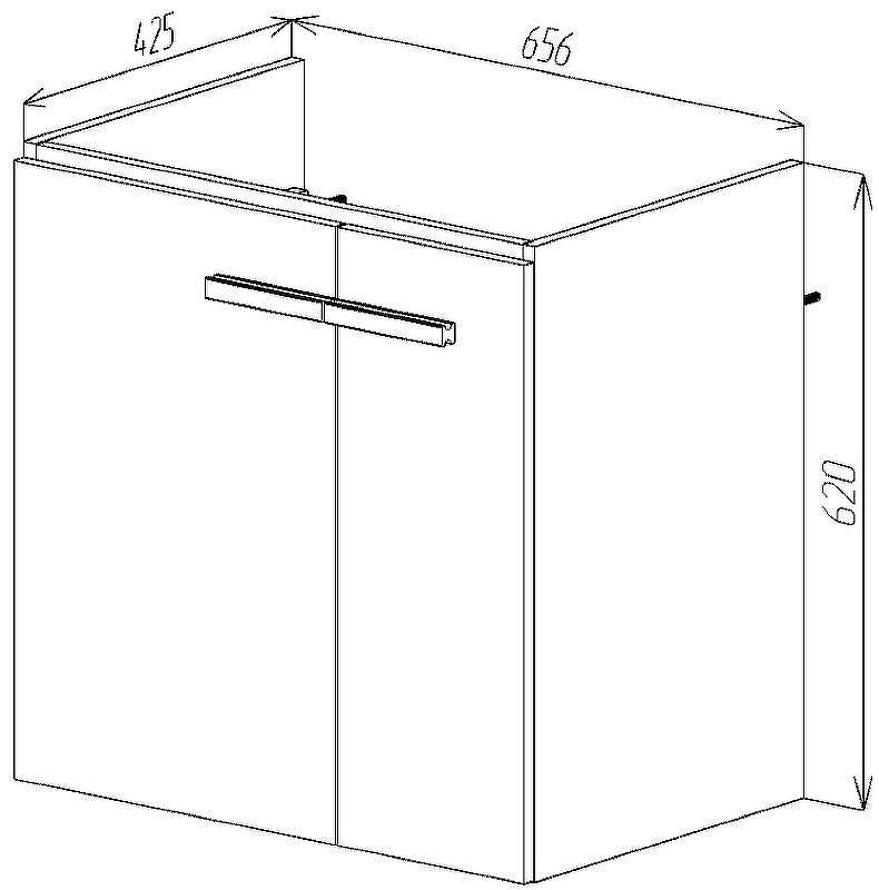 Тумба с раковиной KABINKA.KZ Мюнхен, 65.5x62x42.5 см, хаки купить,NaN