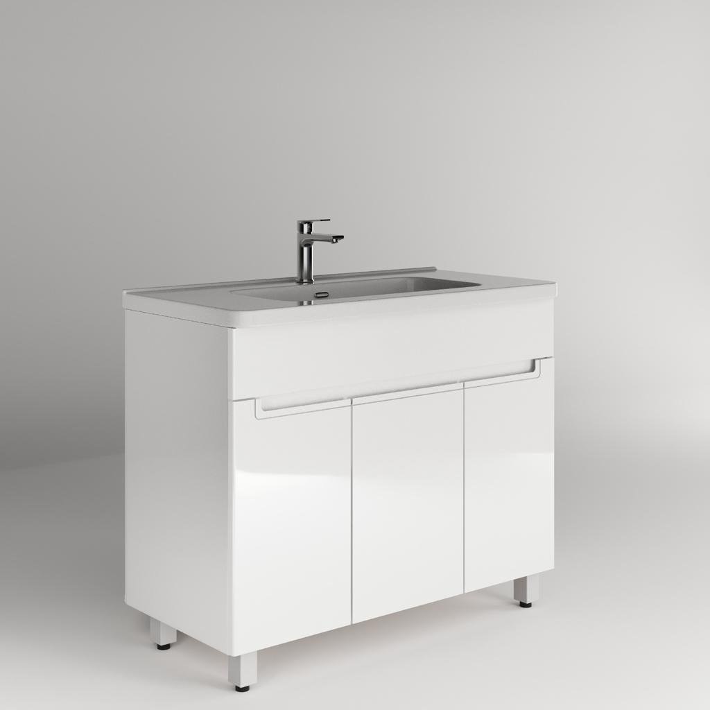 Тумба с раковиной KABINKA.KZ Оникс + COMO, 80x82x43 см, белый купить,NaN
