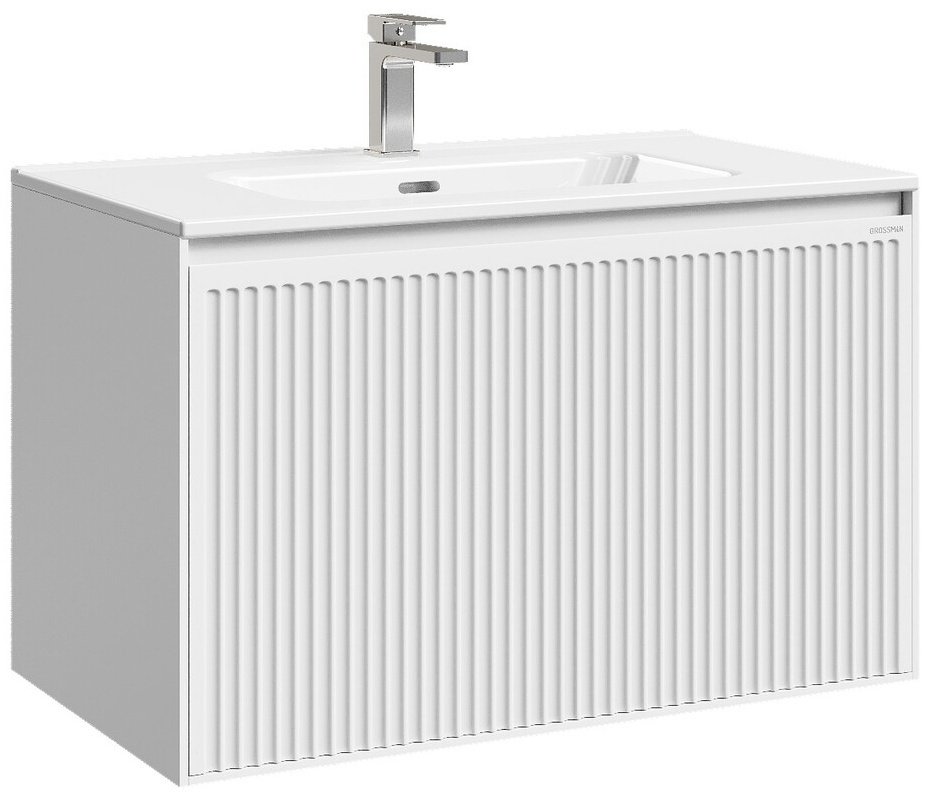 Тумба с раковиной KABINKA.KZ КРИСТАЛЛ-80, 80x50x46 см, белый купить,NaN