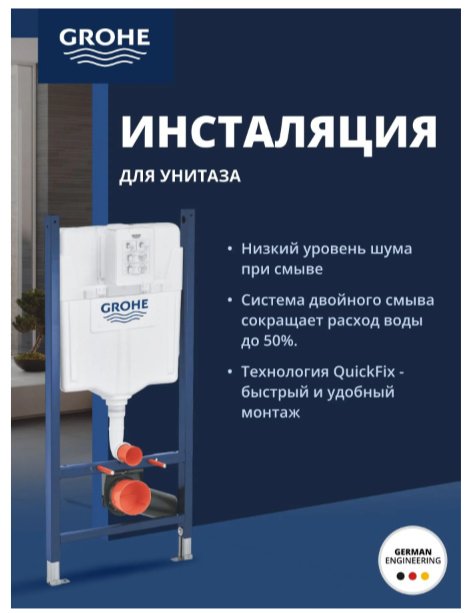 Grohe рамная инсталляция 38840000 купить,170400