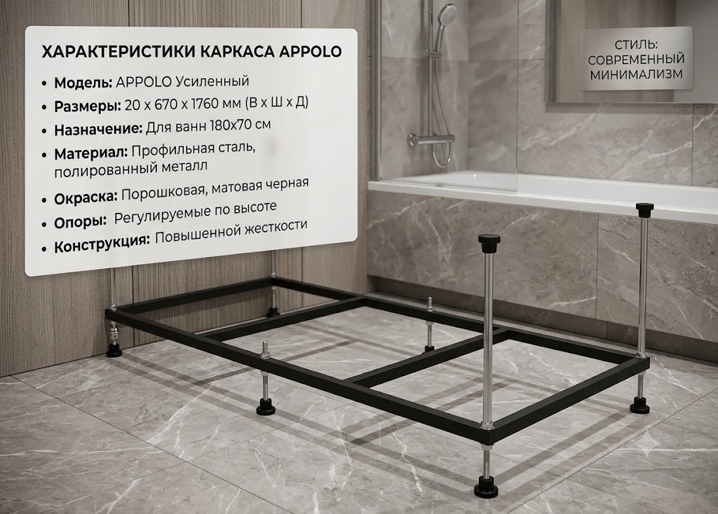 Каркас для ванны Kabinkakz_K0000342957 176х67 см