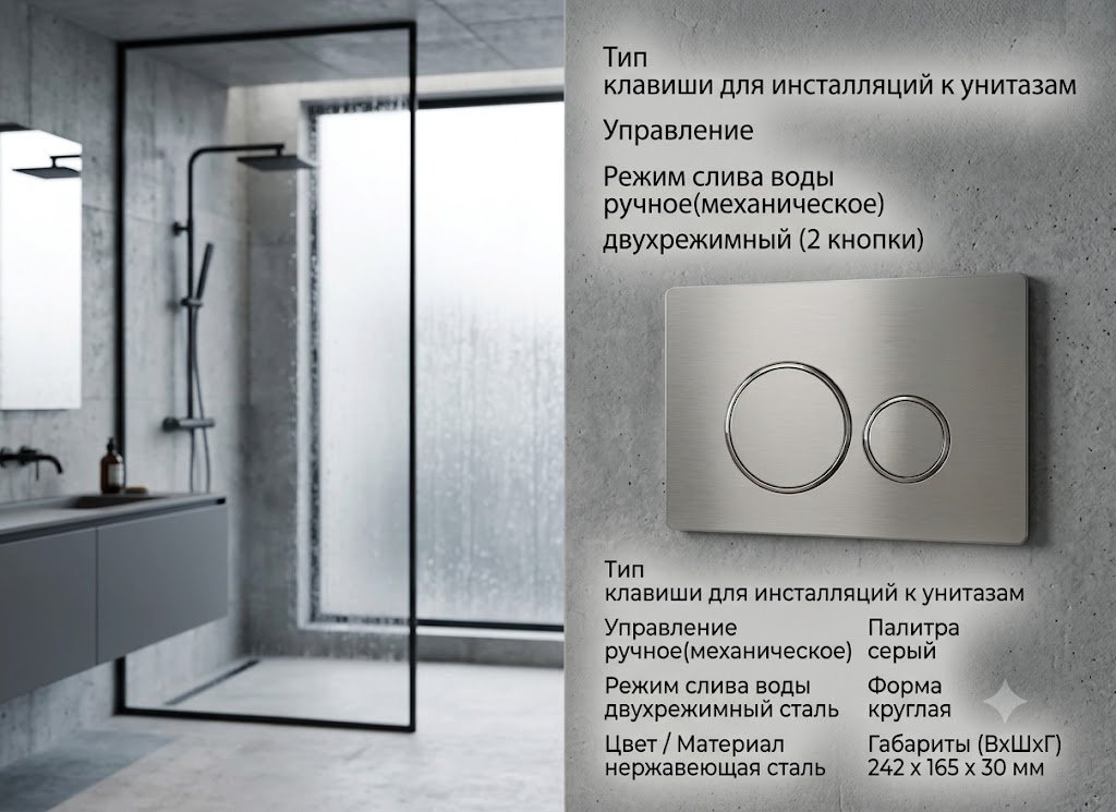 Кнопка смыва Kabinkakz_K0000344271 купить,NaN
