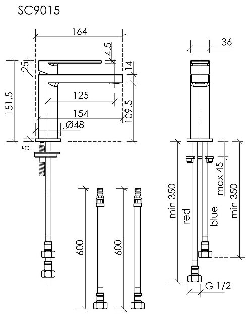 Смеситель Sancos SC9015B, латунь, цвет брашированный никель купить,241000