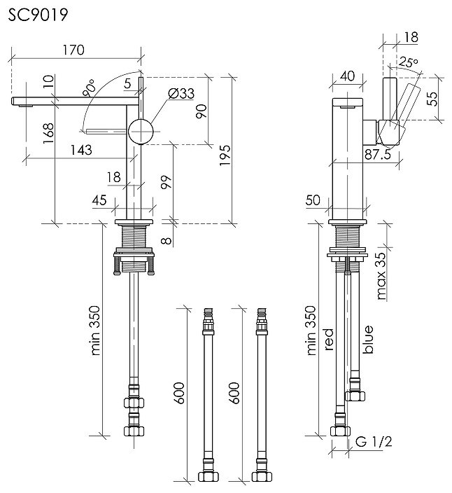 Смеситель Vincea SC9019BN, латунь, цвет брашированный никель купить,331400