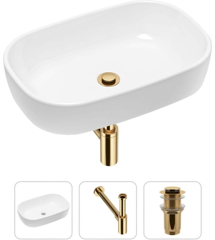 Раковина Lavinia Boho Bathroom Sink 21520009 накладная овальная 54х36 см, фарфор купить,135400
