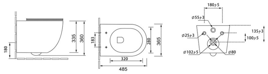 Grossman унитаз с инсталляцией GR-4455SQ, санфаянс купить,NaN