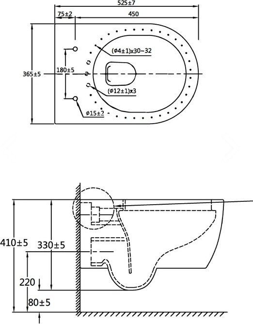 Унитаз с инсталляцией Grohe 38772001/CT2076, санкерамика купить,270200