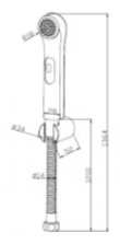 BRAVAT гигиенический душ D9122CP-RUS, абс-пластик купить,NaN
