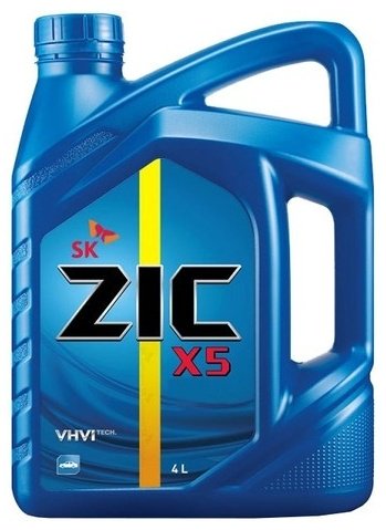 Моторное масло Полусинтетическое ZIC X5 10W-40 4 л купить,NaN