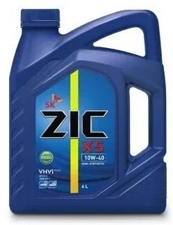 Моторное масло Полусинтетическое ZIC X5 DIESEL 10W-40 6 л купить,NaN