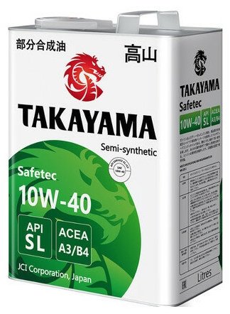 Моторное масло Полусинтетическое Takayama SAFETEC SL 10W-40 1 л купить,15200