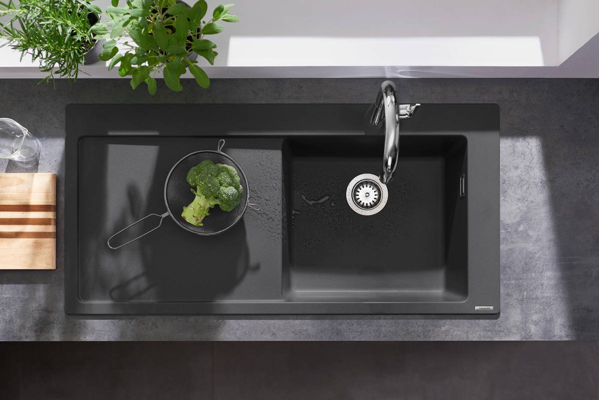 Раковина Hansgrohe S51 накладная прямоугольная 105х51 см, кварц купить,478600