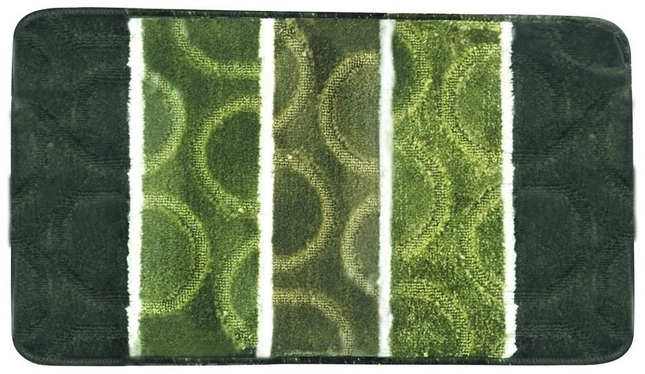 АКВАЛИНИЯ коврик Twist Полоски Круги 45x75 см, полиэстер