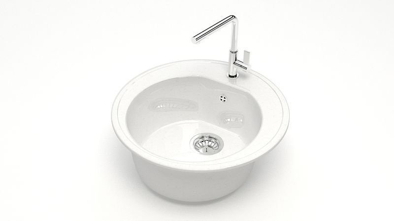 Кухонная мойка Marrbaxx Z1 50.5х50.5х20 см, искусственный камень, тон белый купить,NaN