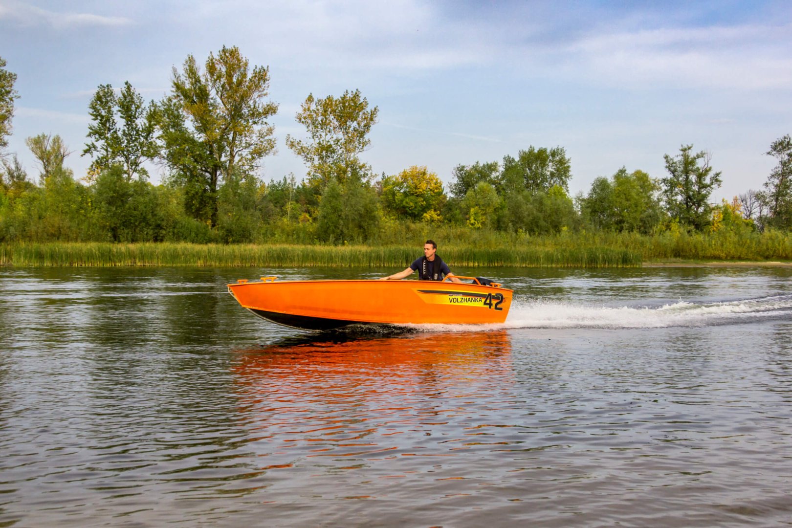 Лодка VBOATS Волжанка 42 оранжевый купить,NaN