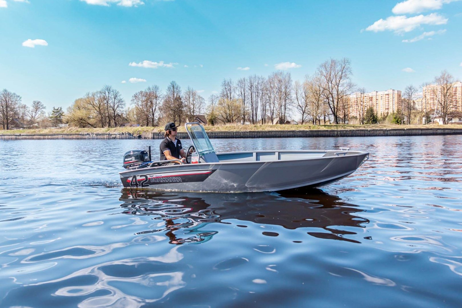 Лодка VBOATS Волжанка 42 Scout зеленый купить,NaN