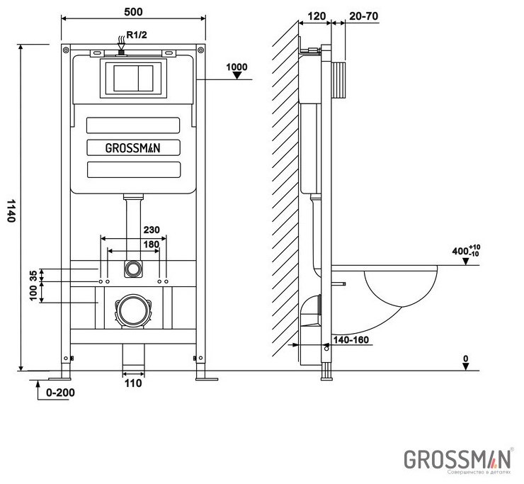 Grossman рамная инсталляция 900.K31.01.000 - ForteMarket Grossman рамная инсталляция 900.K31.01.000 купить,NaN