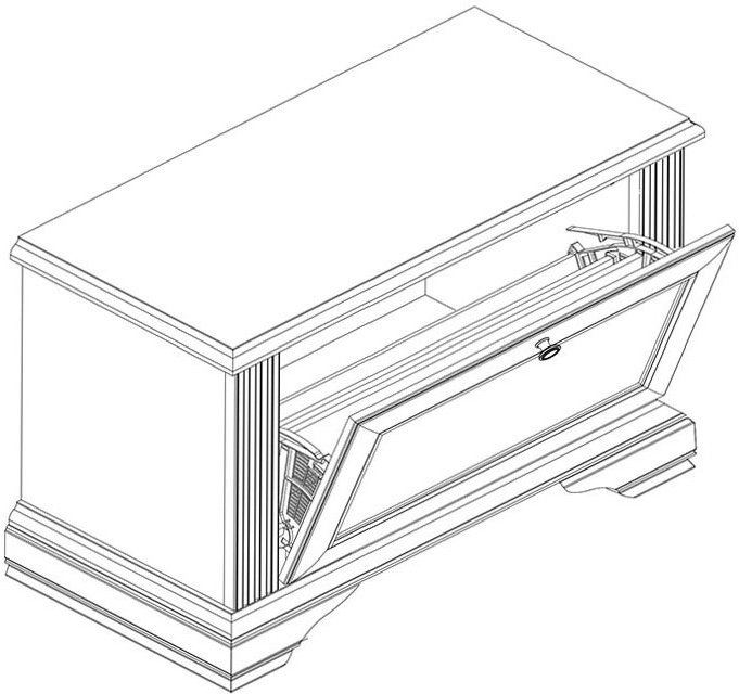 Тумба для обуви Гербор Вайт 1d 72.5x50.5x35см ясень снежная купить,NaN