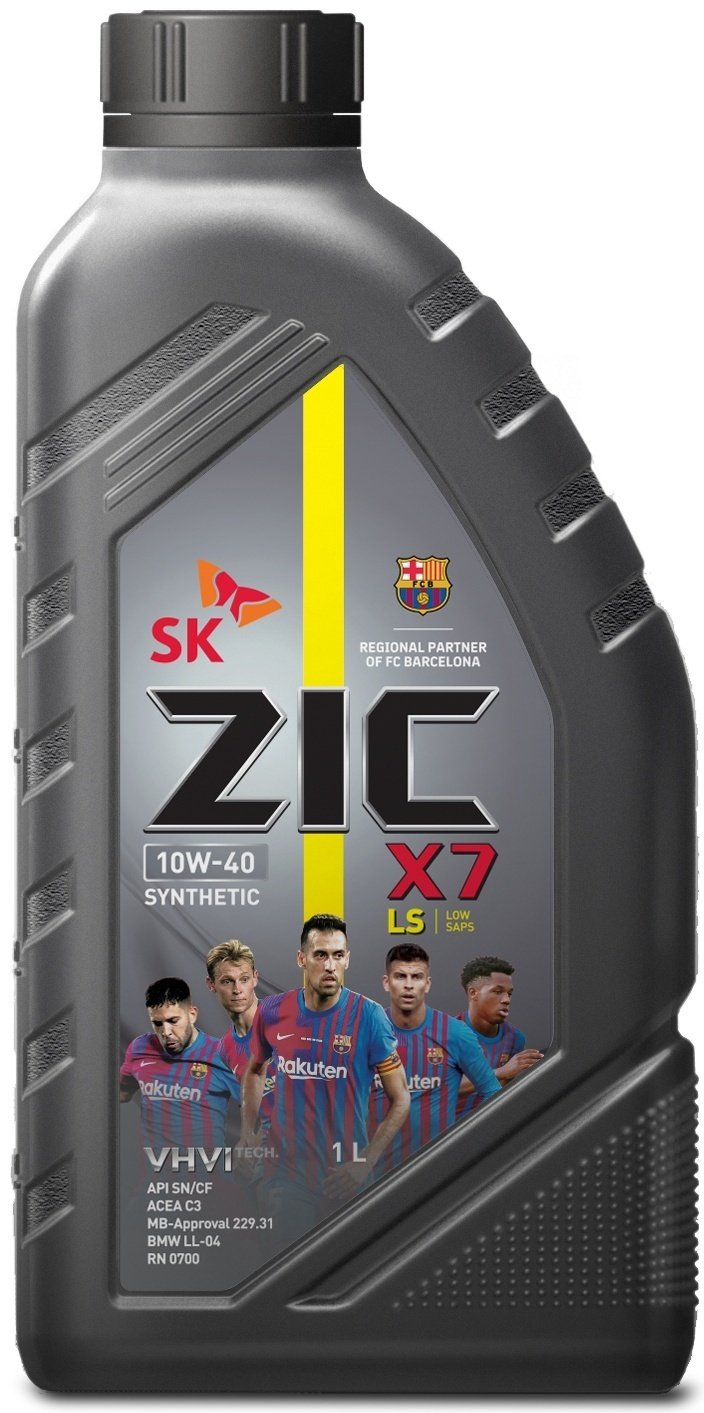 Моторное масло Синтетическое ZIC X7 LS 10W-40 1 л