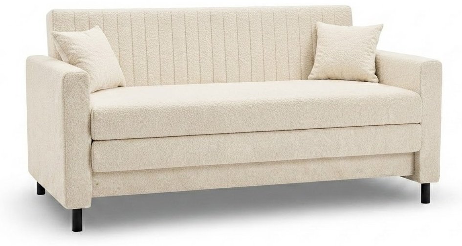 Диван Вертикаль, 155х70 см, обивка рогожка, белый купить,NaN