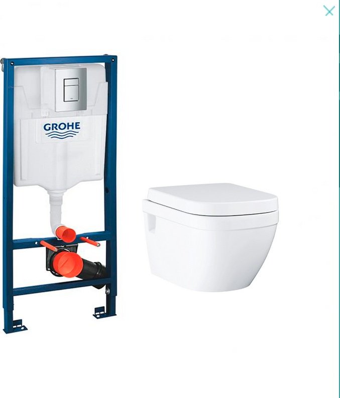 Унитаз с инсталляцией Grohe 39703000/38772001, санфаянс купить,323200