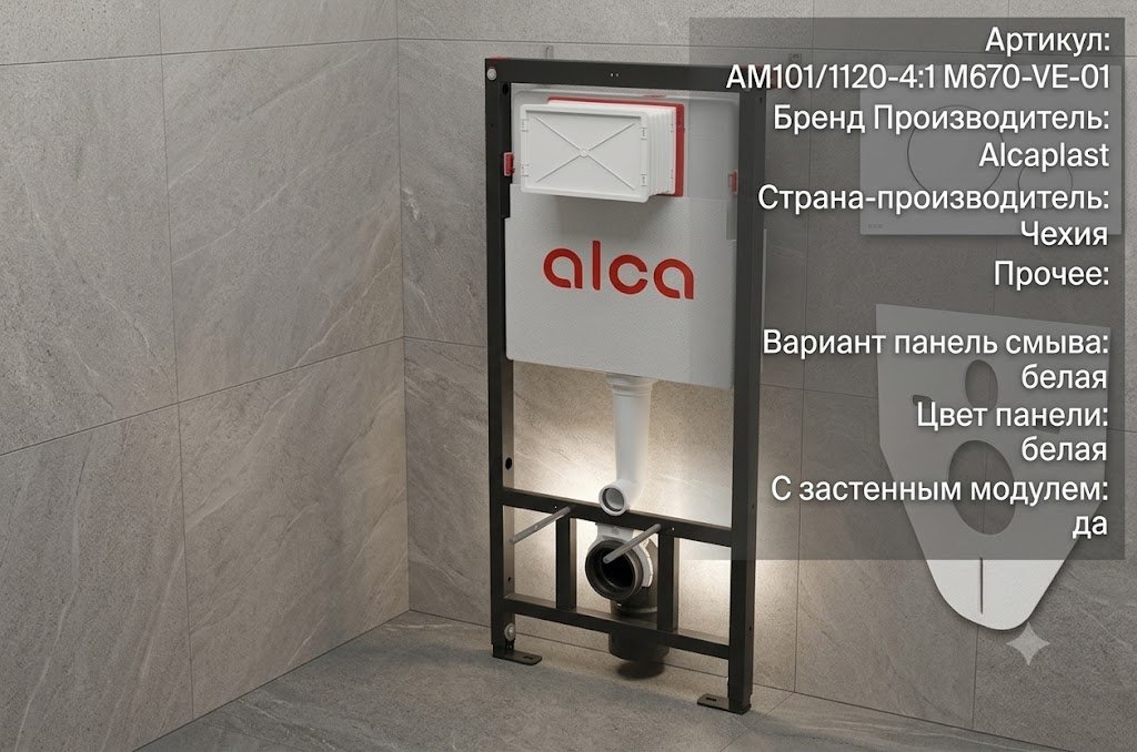 Alcaplast рамная инсталляция AM101/1120-4:1 M670-VE-01 купить,128800