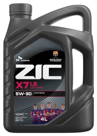 Моторное масло Синтетическое ZIC X7 LS 5W-30 4 л купить,NaN