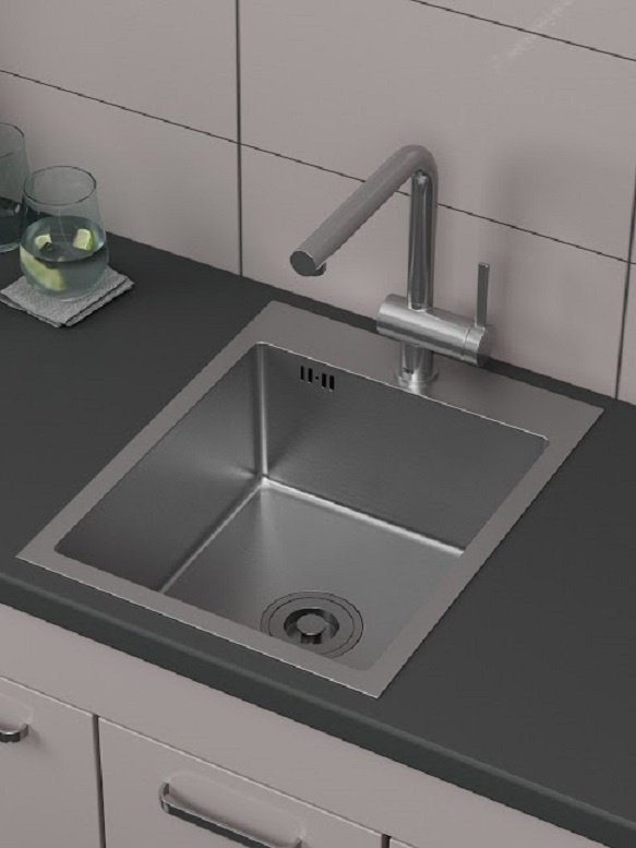 Кухонная мойка BAU MKN4050 50х40х22 см, нержавеющая сталь, тон алюметаллик купить,NaN